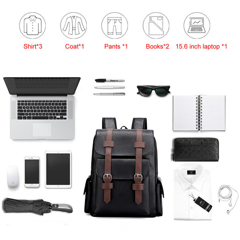 GNWXY النسخة الكورية كلية نمط بولي Soft حقيبة جلدية ناعمة سعة كبيرة السفر حقائب الكمبيوتر المحمول لمدة 15.6 بوصة دروبشيبينغ