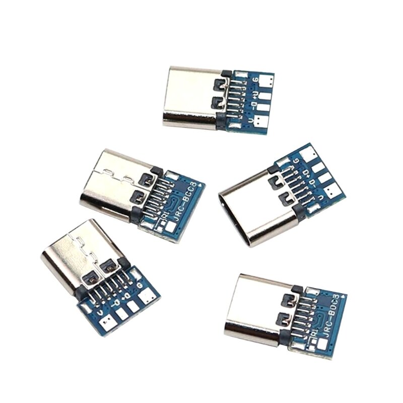 5 قطعة USB نوع-C USB-C 14 دبوس موصل اندلاع P-CB مجلس (أنثى) المعادن