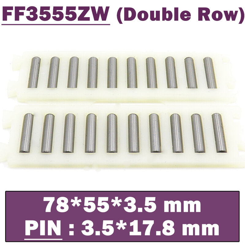 FF3555ZW صف مزدوج 3.5*78*55 ملليمتر الخطي تحمل النايلون محمل ذو بكرات إبرية محامل (5 قطعة) FT3555ZW ل آلة طباعة دبوس 3.5*17.8 مللي متر