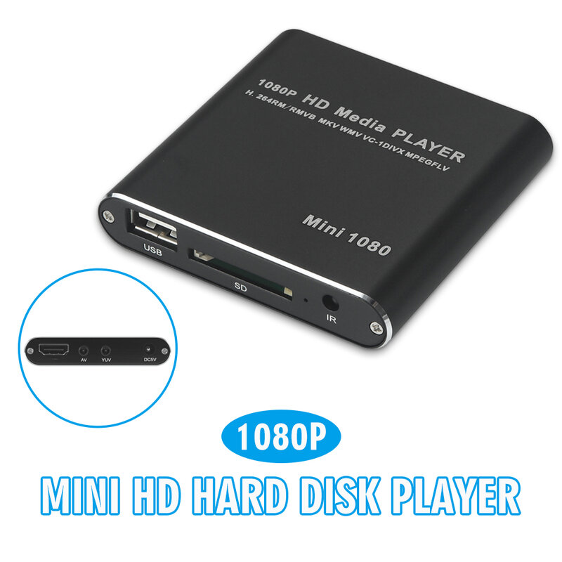 جديد 1 قطعة 1920x1080P Mini HDMI-متوافق مشغل الوسائط عالية الجودة full hd MKV USB SD مشغل إعلانات الفيديو