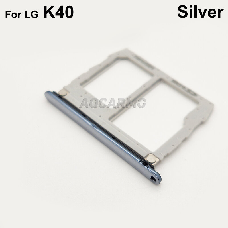 Aocarmo سيم بطاقة ل LG K40 X420EM SD ذاكرة مايكرو حامل نانو سيم صينية فتحة ل LG K12 + LG K12 زائد LG X4 (2019)