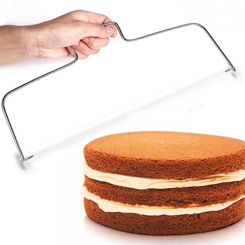 1 قطعة قطع كعكة خط مزدوج Slicer قابل للتعديل أسلاك الفولاذ المقاوم للصدأ كعكة Slicer مقسم الخبز اكسسوارات المطبخ كعكة الخبز أدوات