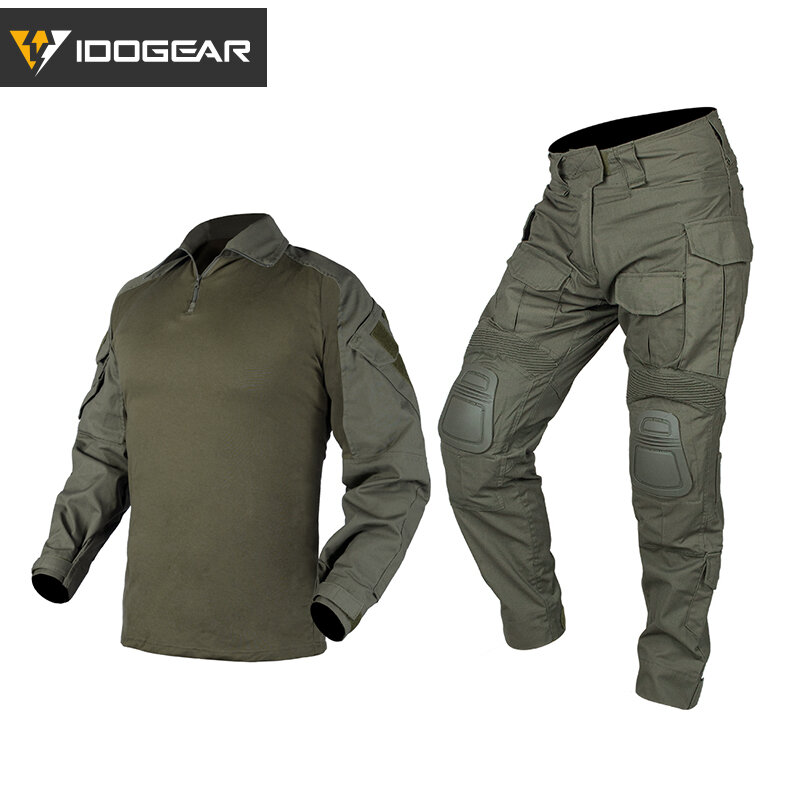 IDOGEAR-زي موحد من القطن الأسود المموه BDU القتالي للرجال ، ملابس تكتيكية ، ملابس رياضية ، G3 ،