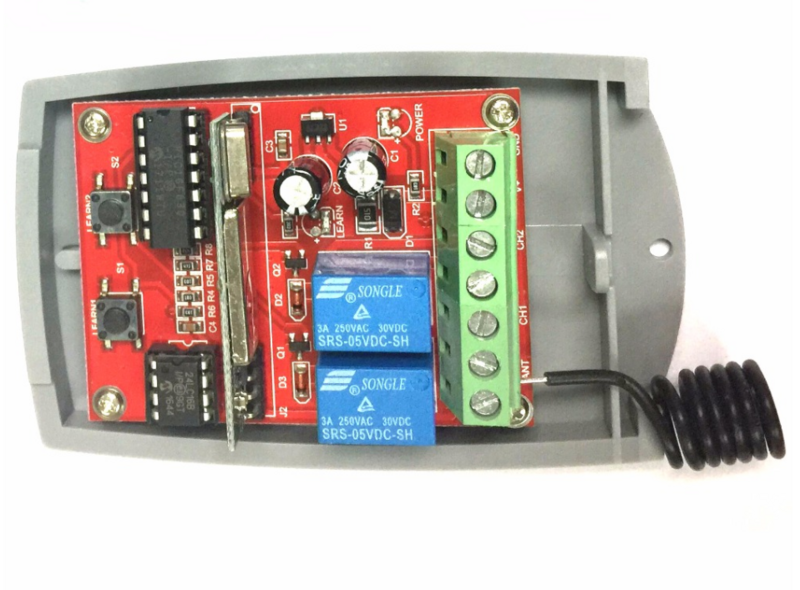 جهاز استقبال للتحكم في البوابة 433 ميجاهرتز متوافق مع AT-4 AN-MOTORS AT-4 باب المرآب للتحكم عن بعد 433.92