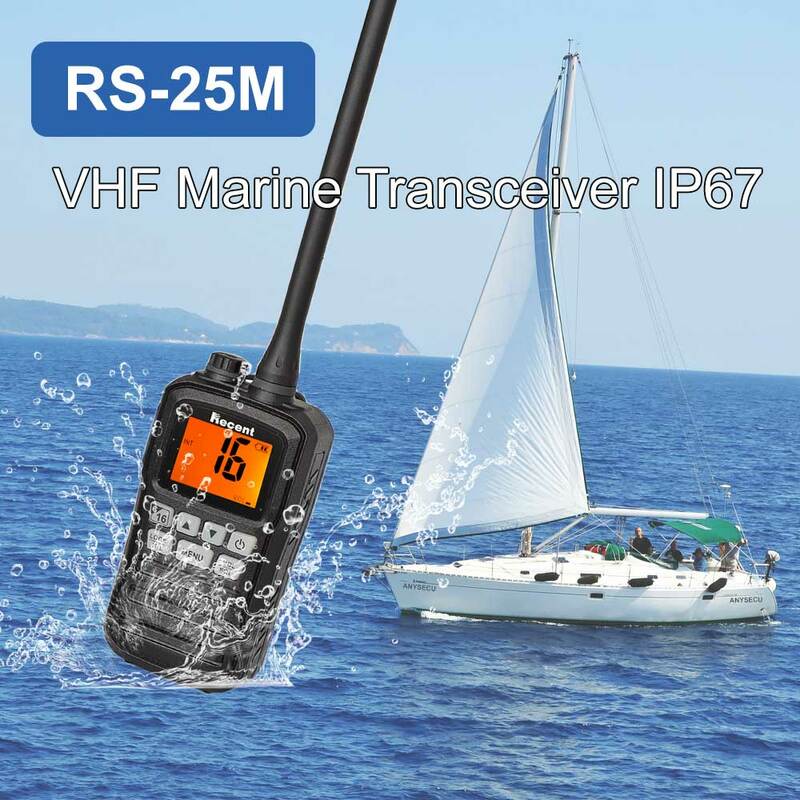 RS-25M VHF البحرية جهاز الإرسال والاستقبال IP-X7 مقاوم للماء جهاز لاسلكي محمول تعويم قارب سفينة الحديث اتجاهين الراديو
