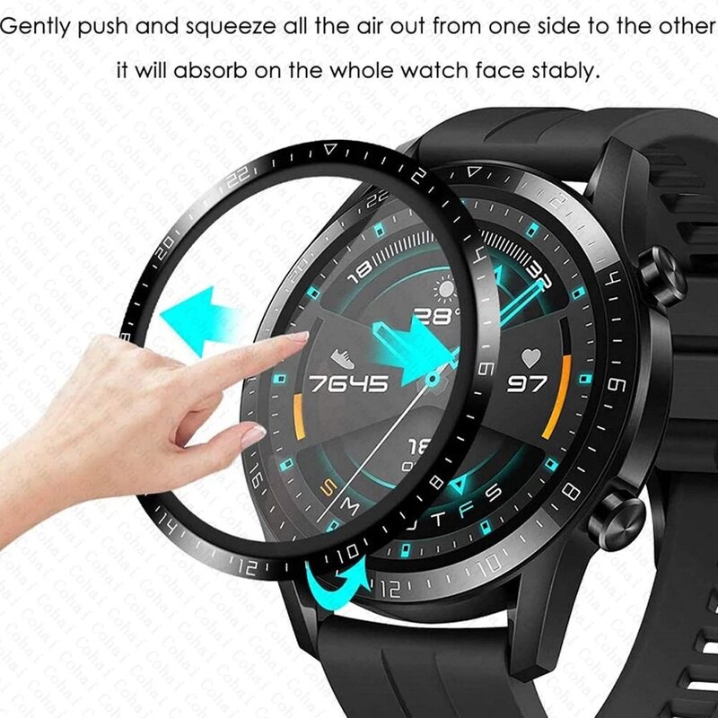 واقي شاشة ساعة اليد الذكية هواويواقي من الزجاج مقسّى لساعة هواوي GT3 ،GT2 برو، 46 مللي متر، 42 مللي متر، ملحقات الساعات الذكية