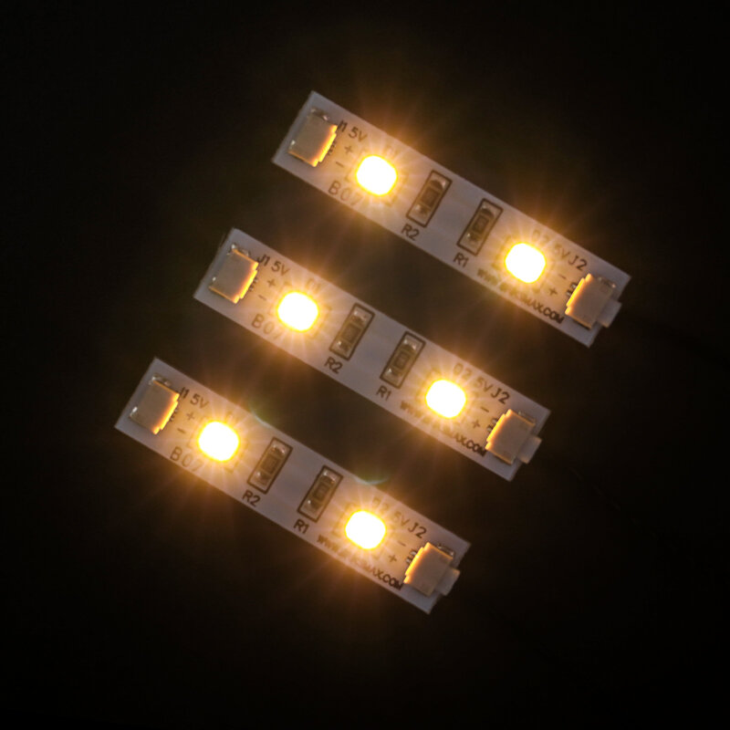 BriksMax Led ضوء اكسسوارات ل DIY المشجعين 3 قطعة/الحزمة M حجم قطاع أضواء مع لاصق متوافق مع اللبنات نموذج