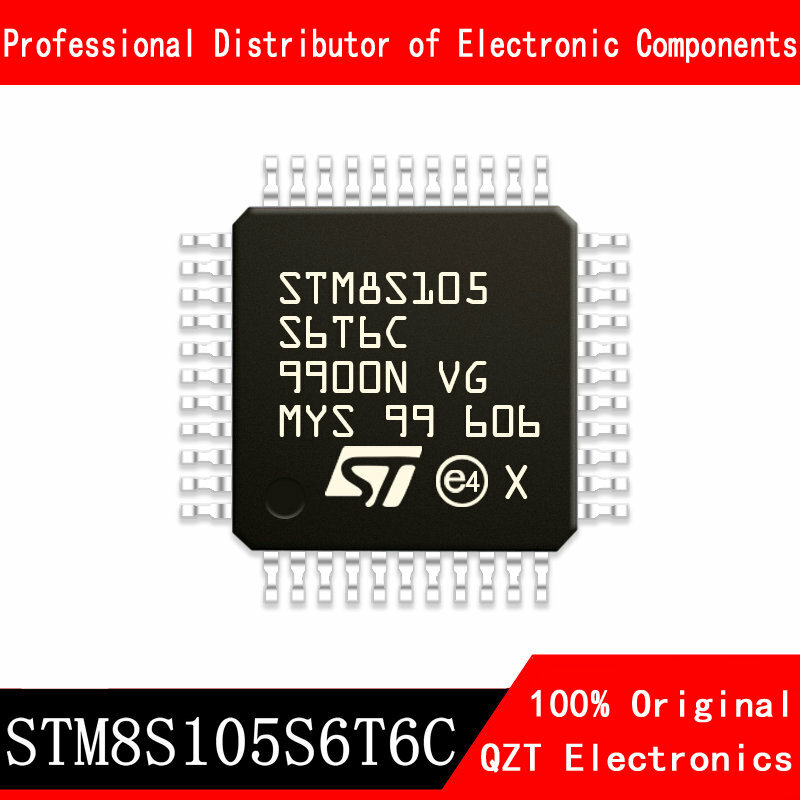 5 قطعة/الوحدة جديد الأصلي STM8S105S6T6C STM8S105S6T6 STM8S105S6 QFP44 متحكم MCU في الأسهم