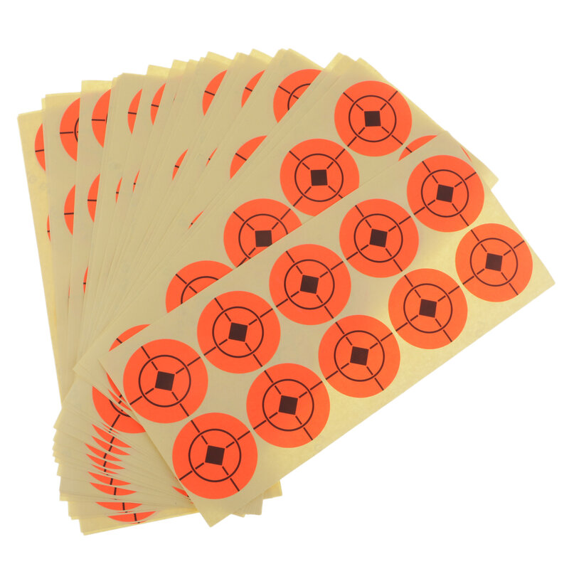 Sunnmix 250 قطعة 4 سنتيمتر لاصق الهدف ملصقات الصيد اطلاق النار أداة فلورسينت لكل من طويلة وقصيرة المسافة اطلاق النار-البرتقالي