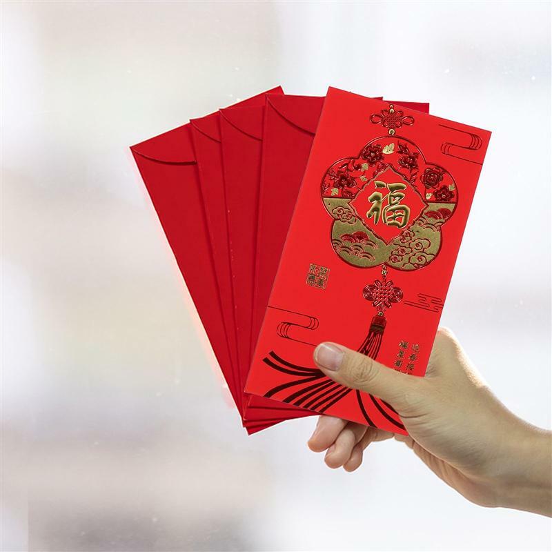 36 قطعة المغلف الأحمر السنة الجديدة جيب أحمر السنة الصينية الجديدة الأحمر المغلفات حقيبة حمراء الربيع مهرجان الزواج عيد ميلاد المغلفات الحمراء