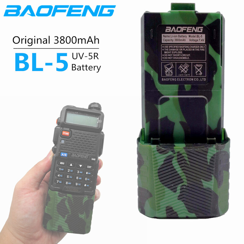 1 قطعة Baofeng UV-5R 3800 mAh تكبير BL-5 7.4V 3800 mAh قابلة للشحن ليثيوم على البطارية ل Baofeng UV 5R UV5R UV-5RE BF-F8 +