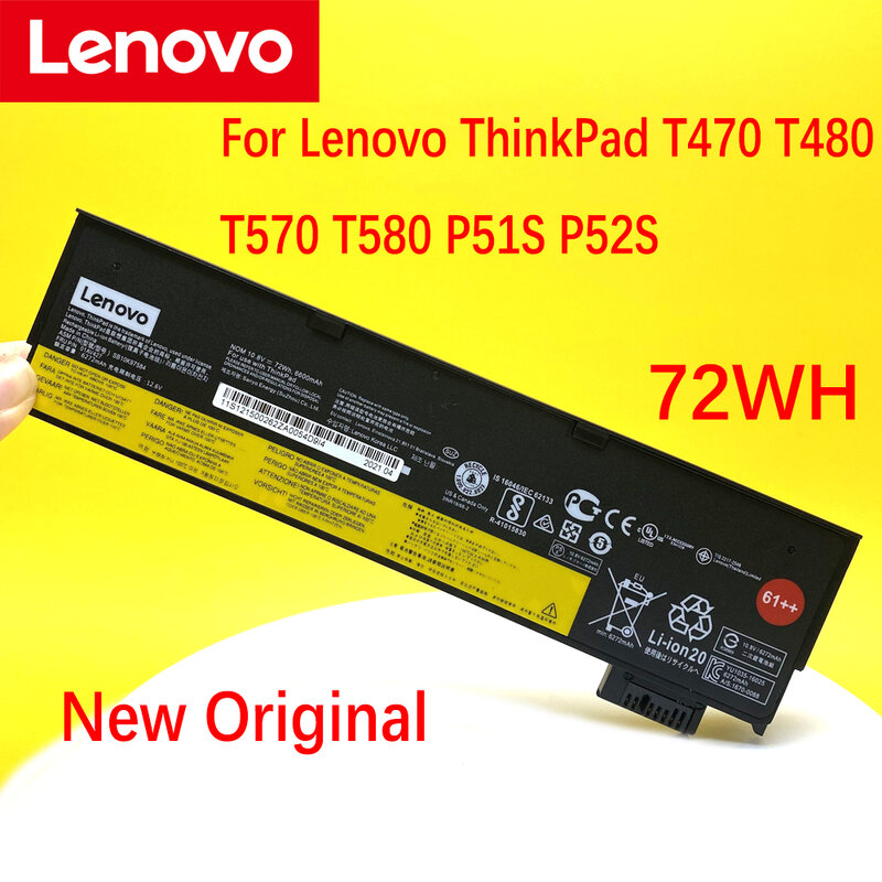 جديد الأصلي لينوفو ثينك باد T470 T480 T570 T580 P51S P52S 61 + 01AV423 01AV424 01AV425 01AV426 01AV427 01AV428 بطارية كمبيوتر محمول
