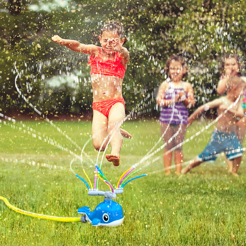 سبلاش الحوت ساحة المياه اللعب الغزل الحوت لعبة آلة رش العشب للأطفال هدية الصيف في الهواء الطلق متعة الرياضة الرش اللعب حمام اللعب