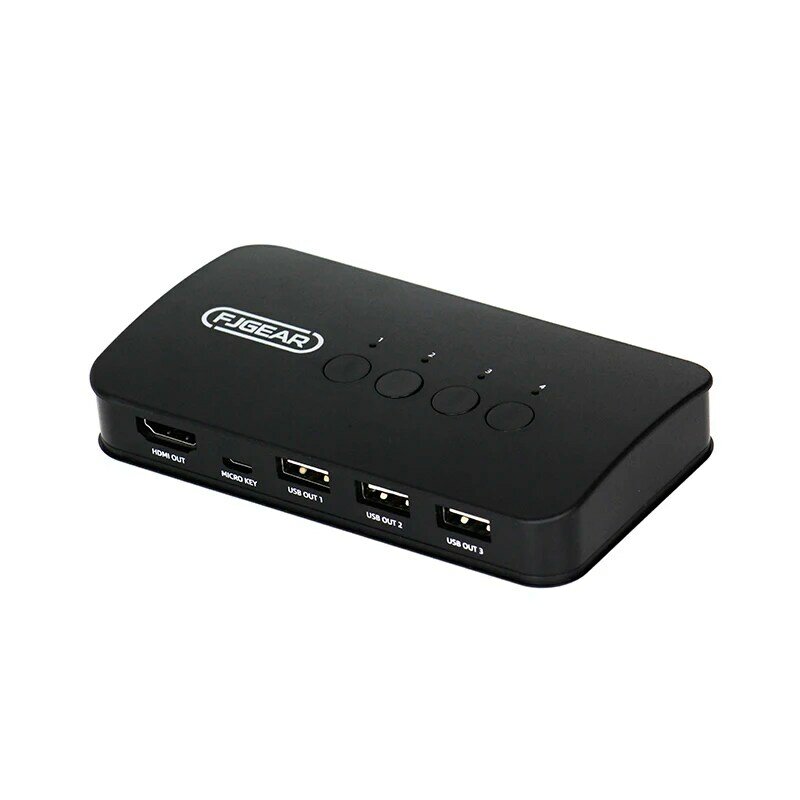 KVM-جهاز متعدد الوظائف ، متوافق مع HDMI ، مشاركة الكمبيوتر ، لوحة مفاتيح طابعة USB ، ماوس U Disk 4 In 1out ، Switch
