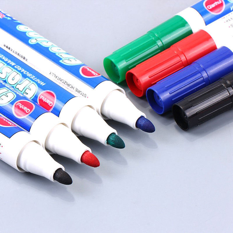 40 قطعة سعة كبيرة اضافية قابل للمسح شغل السبورة القلم مكتب اجتماع المياه القائمة على قلم تحديد أحمر أزرق أسود أخضر اختياري