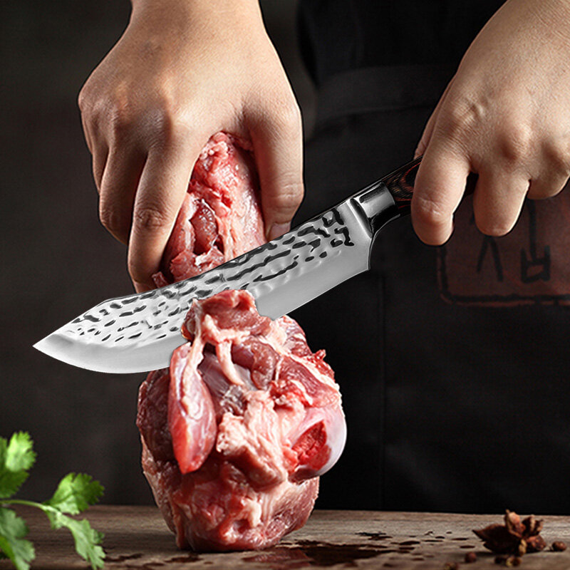 سكين الشيف 7.5 بوصة من الفولاذ المقاوم للصدأ سكين المطبخ سكين جزار اللحوم سكين الخضار الساطور سكين فيليه السمك