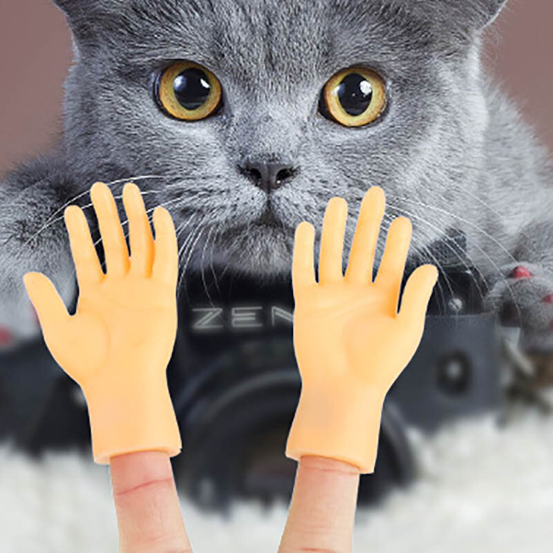 الكبار طفل ألعاب Novelty مضحك الأيدي البسيطة الإبداعية الاصبع ألعاب متململة لينة صغيرة اليد ندف القط الحيوانات الأليفة لعبة هالوين هدية