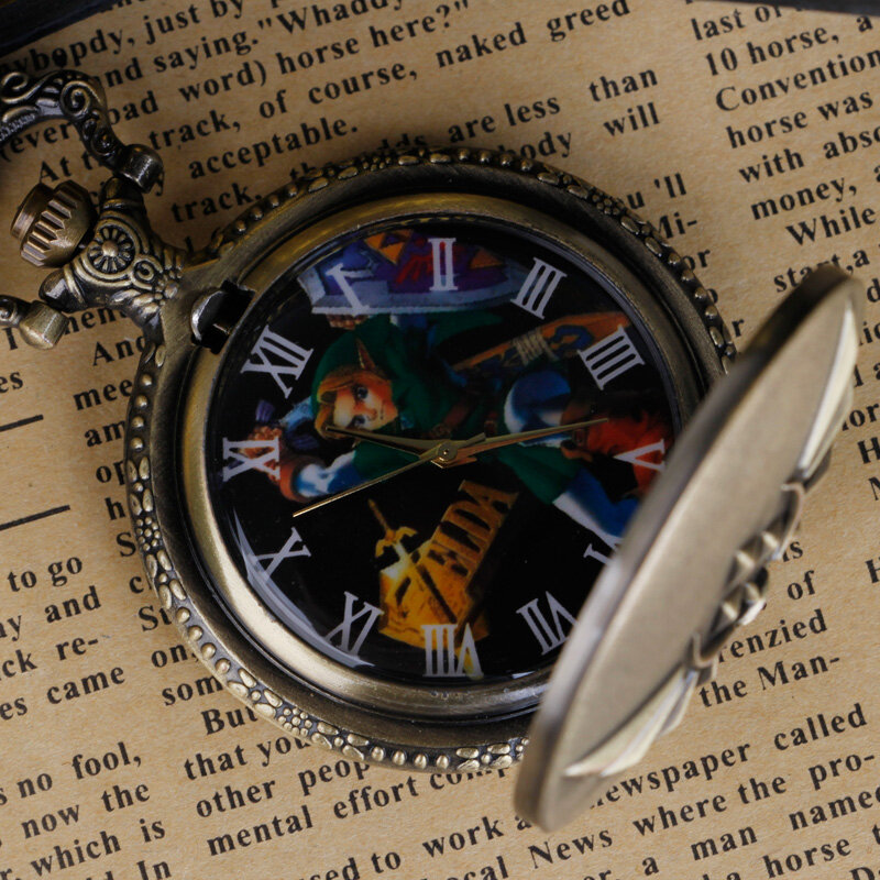 حار بيع ريترو فريد شعار ساعة جيب كوارتز الأرقام الرومانية للجنسين قلادة قلادة