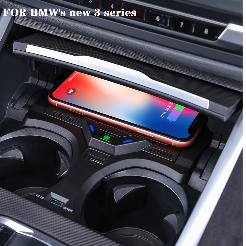 ل BMW 3 سلسلة G20 G28 4 سلسلة مع بطاقة NFC مفتاح سيارة شاحن لاسلكي سريع الهاتف شحن لوحة اكسسوارات 2020 2021 ل LHD