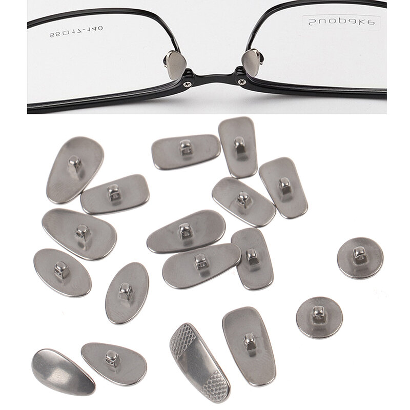 2 قطعة بذور البطيخ قطرات الماء نظارات مستديرة NosePads نظارات اكسسوارات معدنية مخدات أنف للنظارة سبائك التيتانيوم نظارات مخدات أنف للنظارة