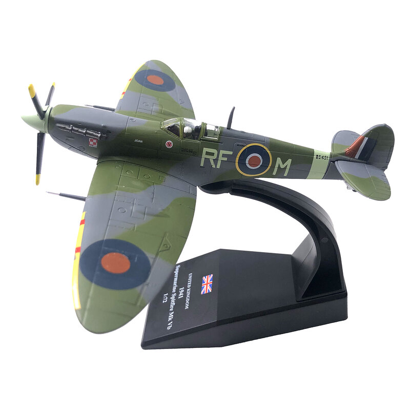 طائرة بريطانية طراز 1/72 ، طائرة معدنية ، نموذج لعبة أطفال ، نموذج طائرة مقاتلة من سبيكة Spitfire ، نموذج طائرة دييكاست