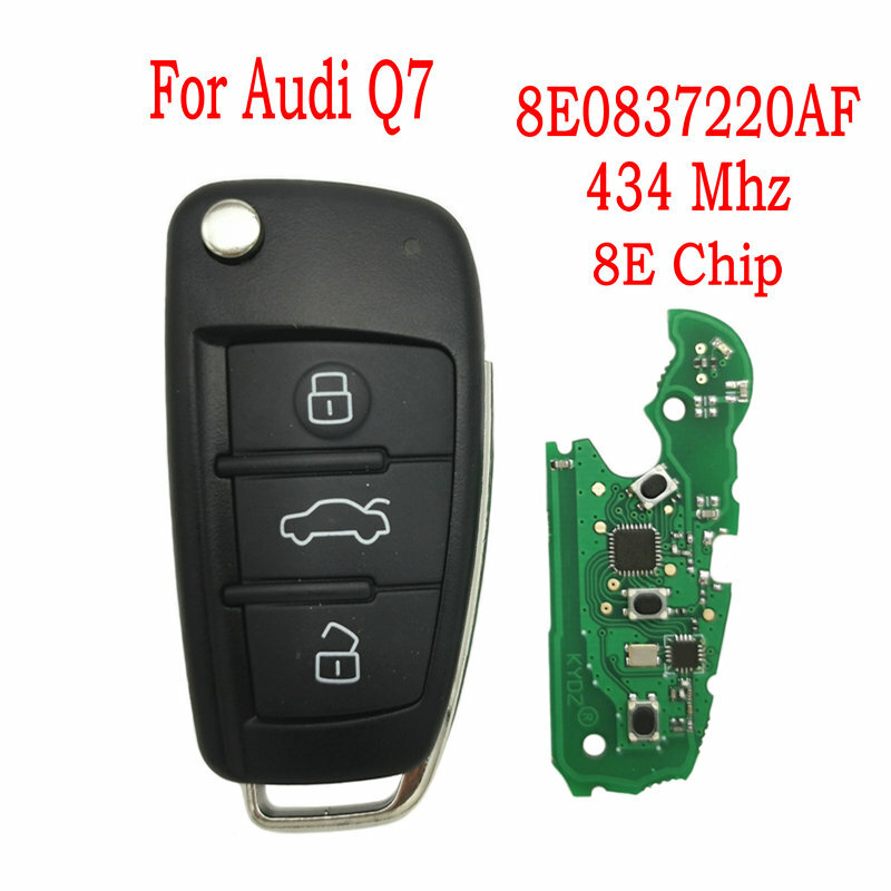 Datong-مفتاح التحكم عن بعد الذكي لسيارة Audi Q7 FCCID 8E0837220AF ، 433 ميجا هرتز ، 8E