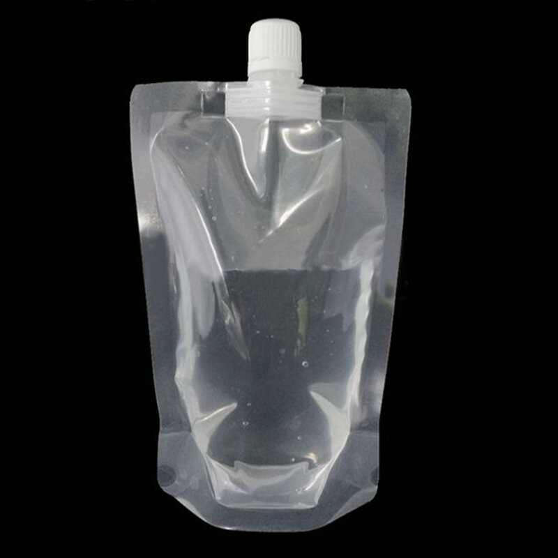 100 قطعة حقائب بلاستيكية شفافة مع شحن مجاني شرب الحقيبة مختومة قابلة لإعادة الاستخدام المشروبات عصير الحليب القهوة السفر المنظم حقيبة