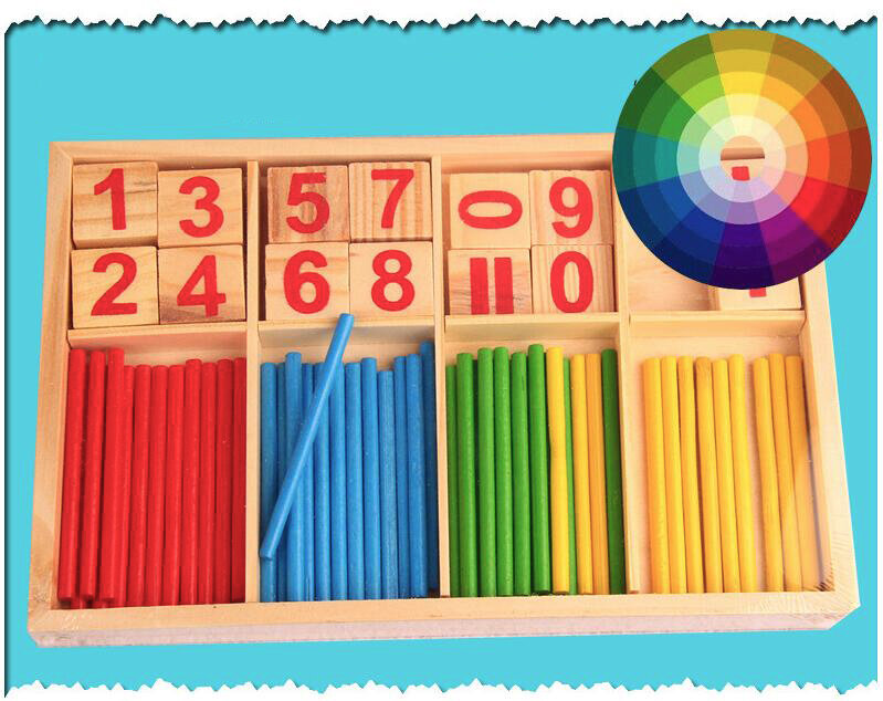 جديد طفل التعليمية ألعاب مونتيسوري الرياضيات لعبة خشبية العصي تعلم أرقام العد حساب ألعاب مثيرة للاهتمام للأطفال