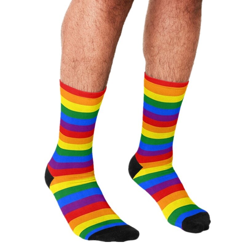 جوارب رجالي جوارب هاراجوكو ثنائية الجنسية جوارب مطبوعة مطبوعة بأشكال هيب هوب ورائعة جوارب غير رسمية مجنونة