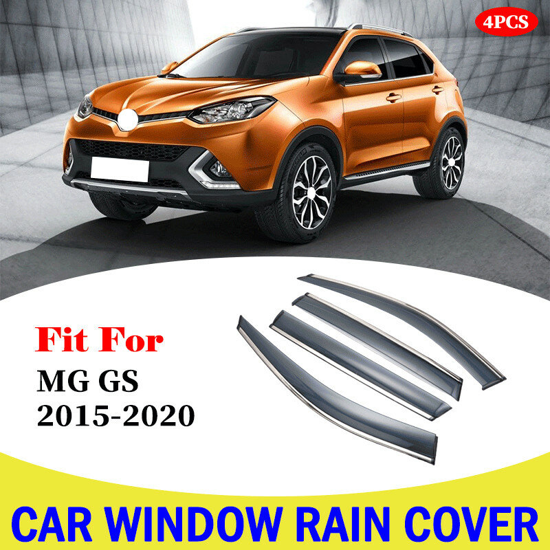 ل MG GS 2015-2020 نافذة السيارة منحرف الرياح منحرف الشمس الحرس المطر تنفيس غطاء اكسسوارات السيارات التصميم نافذة غطاء للمطر
