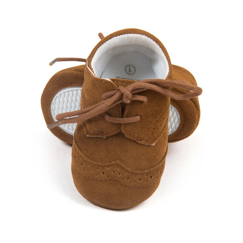 حذاء للأطفال حديثي الولادة أولادي وبناتي مشوا لأول مرة مصنوع من المطاط الناعم وأسفل مصنوع من الجلد الصلب أكسفورد فستان للأطفال حديثي المشي حذاء للرضع
