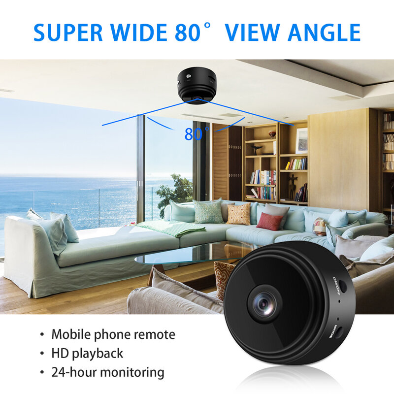 الأكثر مبيعًا كاميرا لاسلكية 720P مزودة بخاصية Wifi كاميرات صغيرة محمولة رياضية مع نقطة اتصال نقطة اتصال للمنزل