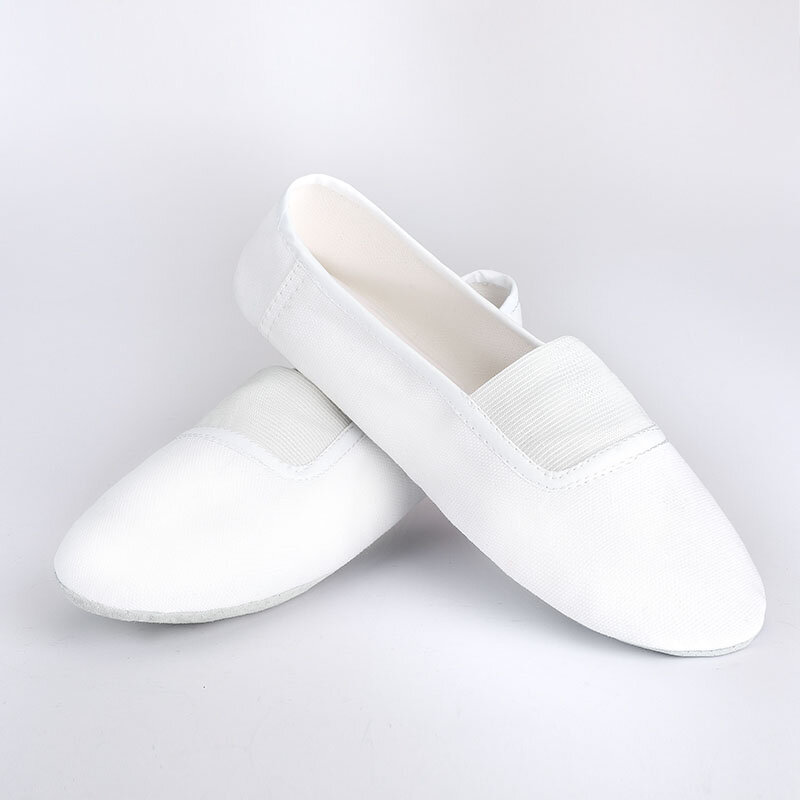 USHINE EU22-45 تحديث داخلي الأبيض الجسم تشكيل شقة اليوغا المعلم اللياقة البدنية الجمباز الباليه الرقص أحذية للأطفال امرأة رجل