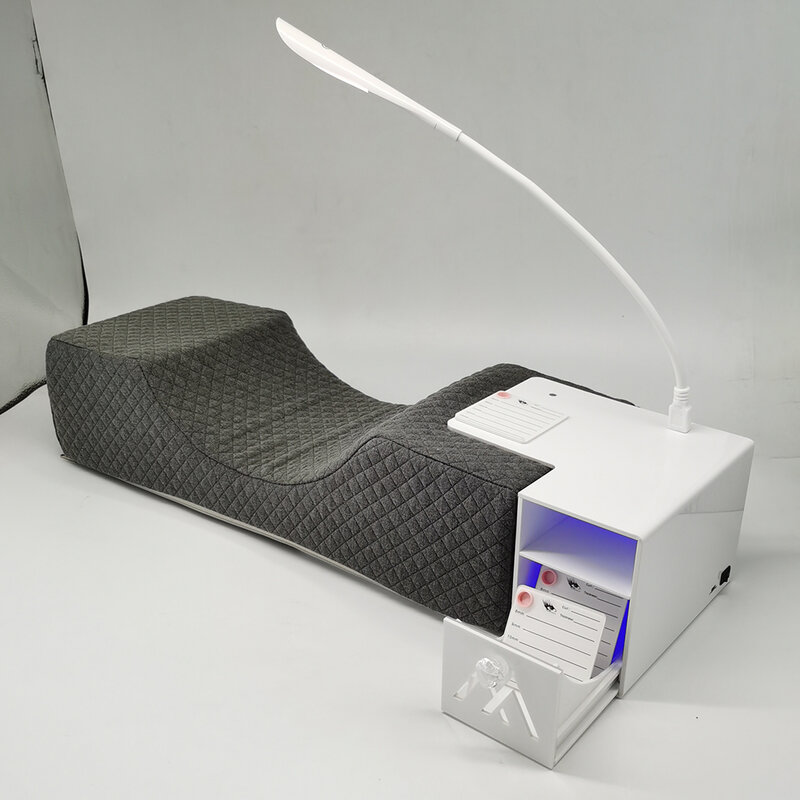 وسادة ميموري فوم ورف لتمديدات الرموش وأدوات المكياج مع ضوء USB للرموش الصناعية
