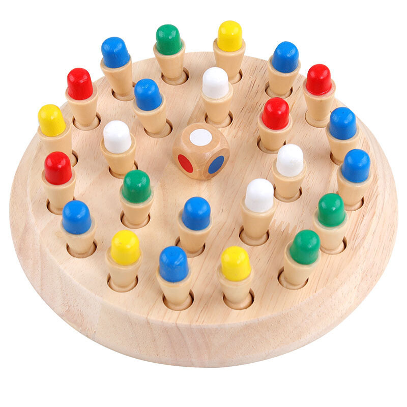 لوحة ذاكرة للأطفال ذاكرة خشبية مباراة عصا الشطرنج متعة اللون لعبة الألغاز اللون المعرفي متعة كتلة لعبة الحفلات لعبة الفكرية