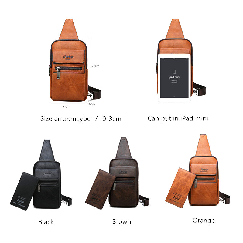 جيب BULUO العلامة التجارية حقائب بحمالات عالية الجودة الرجال أكياس انقسام الجلود كبيرة الحجم حقيبة الكتف Crossbody للشباب
