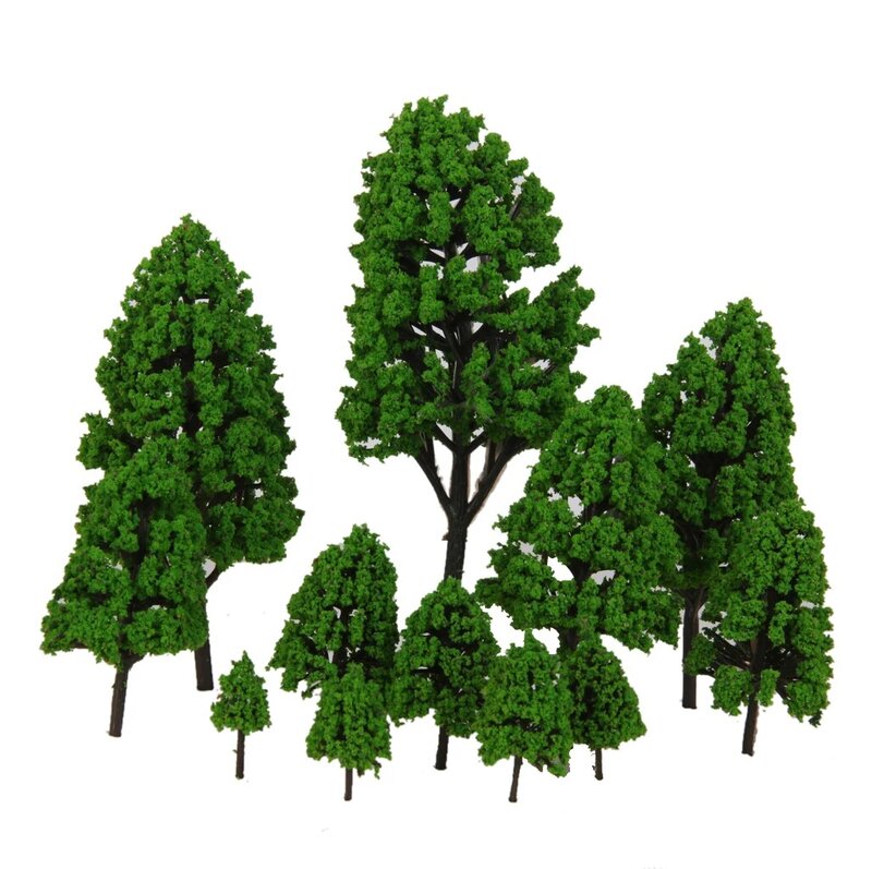 12 قطعة 2.5-16 سنتيمتر أشجار نموذج مختلط لنموذج القطار Diorama ، لتقوم بها بنفسك الحرف اليدوية ، Wargames مشهد أو بناء المناظر الطبيعية شجرة مصغرة