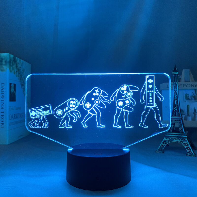 الاكريليك ثلاثية الأبعاد مصباح ليد غمبد تطور ليلة ضوء لغرفة النوم لعبة غرفة ديكور كول هدايا أعياد ميلاد للأطفال لمبة مكتب أذرع التحكم في ألعاب الفيديو