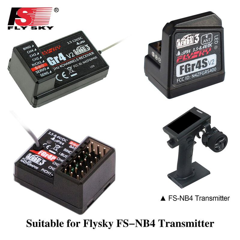 Flysky FGR4 FGR4S FGR4P هوائي واحد استقبال AFHDS 3 جزء في المليون/IBUS/PWM ل Flysky FS-NB4 التحكم عن بعد الملحقات