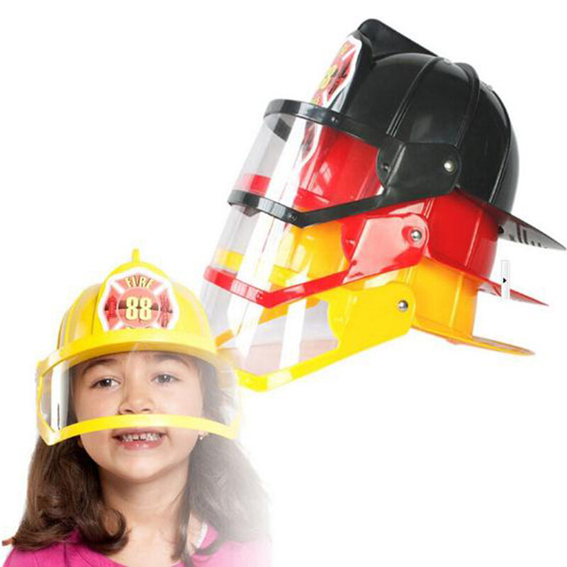 خوذة اطفاء للاطفال قبعات اطفاء فستان بتصميم حالم اكسسوارات الاطفال تأثيري حفلة لعب الأدوار 3 الوان