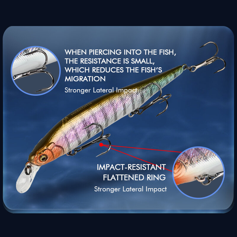 ميريديث ايتو SHINER-115SP التنغستن نظام الوزن العلوي الصيد السحر البلمة المتذبذب جودة الصيد معالجة السنانير لصيد الأسماك