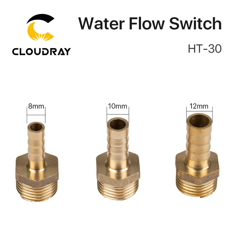 Cloudray مفتاح كهربائي لتدفّق المياه الاستشعار 8/10/12 مللي متر HT-30 حماية ل CO2 النقش بالليزر قطع آلة