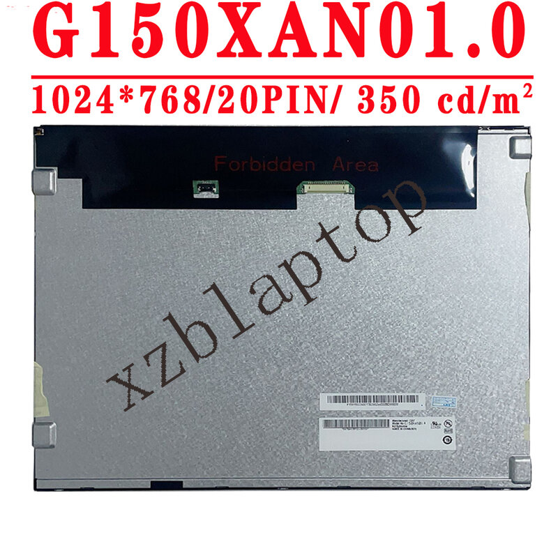 G150zan01.0 g150zan01 0 شاشة LCD 15.0 بوصة 1024x768 20PINS LVDS 350 cd/متر مربع 60% NTSC 60Hz نسبة التباين 1000:1 شاشة LCD
