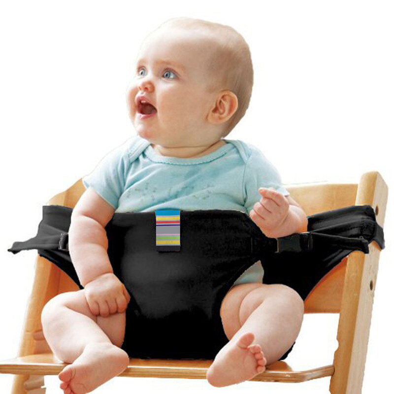 جديد الطفل كرسي طعام حزام أمان المحمولة مقعد كرسي أطفال تسخير تمتد التفاف تغذية الطفل طوي قابل للغسل كرسي مقعد حزام
