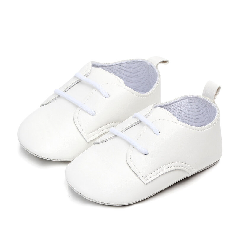 الوليد بيبي بوي أحذية طفل الجلود الأخفاف الأولى ووكر حذاء رياضي كاجول لينة وحيد الرضع الصلبة أبيض أسود حذاء للمشي
