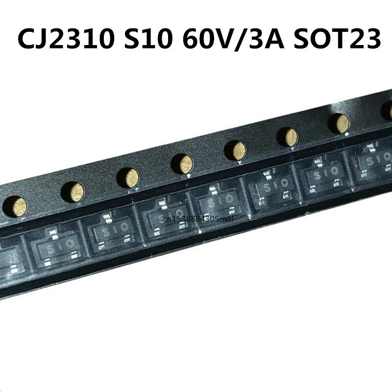 الأصلي 50 قطعة/CJ2310 S10 60V/3A SOT23 MOSFET