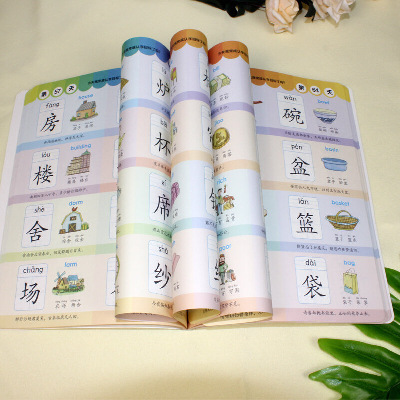 جديد ما قبل المدرسة محو الأمية 1000 تعلم الأحرف الصينية بينيين كتاب التنوير للأطفال الصغار ليبروس