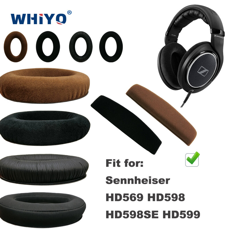 استبدال بطانة للأذن ل Sennheiser HD569 HD598 HD598SE HD599 سماعة أجزاء الجلود سماعات الأذن غطاء للأكمام