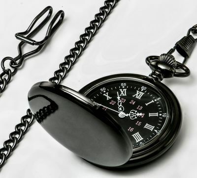 ريترو السلس الرجال الأسود ساعة الجيب الفضة البولندية كوارتز الجيب فوب الساعات قلادة مع سلسلة relojes دي bolsillo