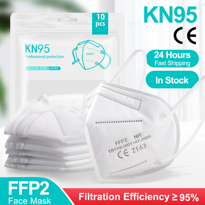 FPP2 أقنعة واقية CE KN95 شهادة قناع الوجه 5رقائق قابلة لإعادة الاستخدام ffp2mascarillas Masken قناع الوجه للكبار